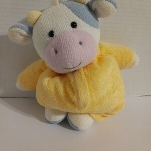 vtg soft dreams pull musical cow plush stuffed animal pastel see description